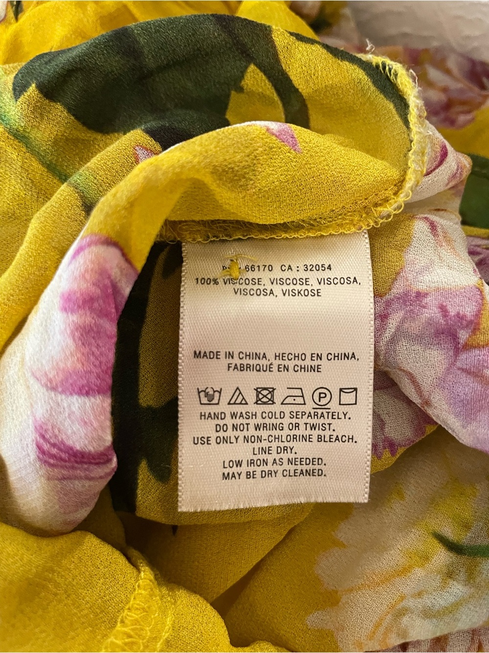 Anthropologie Mustard Yellow Floral Duchess Sleeveless Buttondown Top Size 6 - Picture 6 of 7